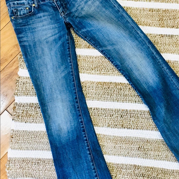 Express vintage denim jeans gold pocket boot cut -size 0 - fits like siz… - Picture 4 of 11